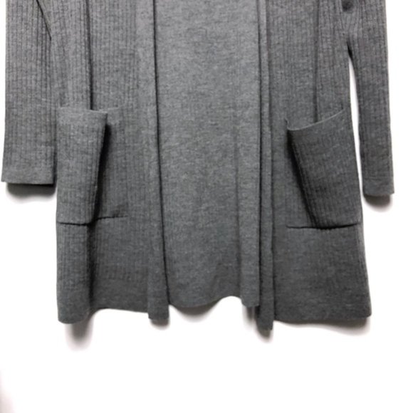 Eileen Fisher Wool Ribbed Cardigan Gray Size - XS - Picture 4 of 8